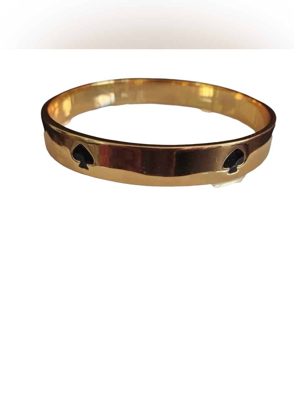 NWOT KATE SPADE GOLD WITH BLACK SPADES BRACELET - Picture 7 of 7